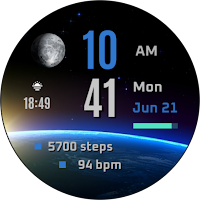 NXV95 Earth Digital Watch face