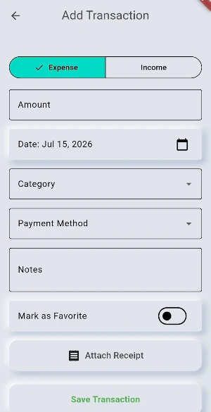 Expense Tracker Screenshot 1