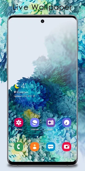 Galaxy S20 Video Wallpaper White Screenshot 1