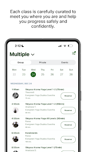 Evergreen Yoga Studios Screenshot 2