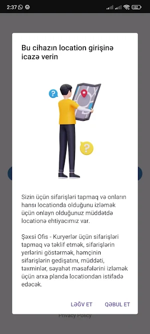 Şəxsi Ofis - Kuryerlər üçün Screenshot 1