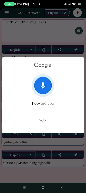 Multiple languages translator Screenshot 2