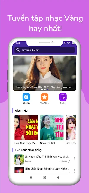 Nhạc Vàng - Nhạc Trữ Tình & Bolero Screenshot 0