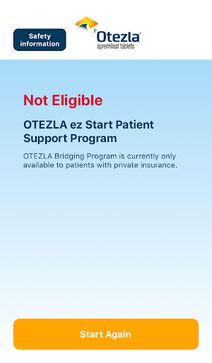 OTEZLA® ez Start Bridging Program app Screenshot 1