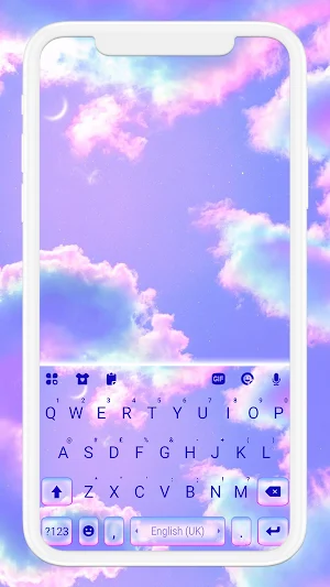 Purple Sky Aesthetic Keyboard Background Screenshot 0