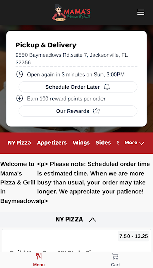 Mamas Pizza & Grill Baymeadows Screenshot 1