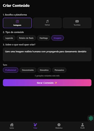 Social AI — Conteúdo Viral IA Screenshot 3