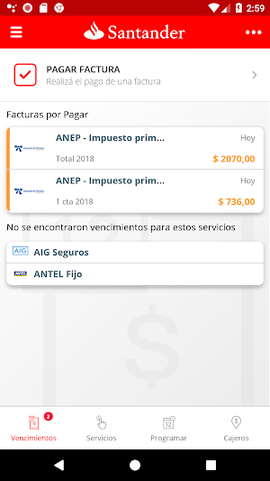 Pagos Santander Screenshot 2