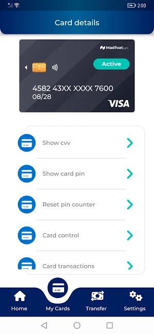 Madfoatcom PrePaid Cards Screenshot 3