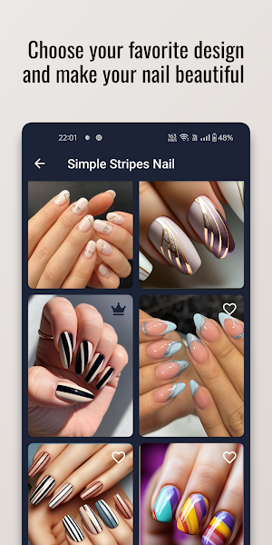 Simple Stripes Nail Art Design Screenshot 0