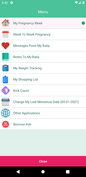 Pregnancy Tracking Screenshot 1