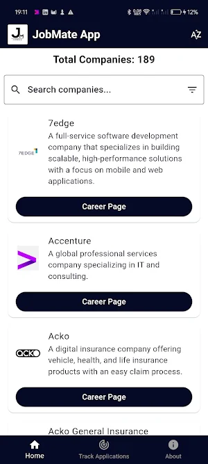 JobMate: Job tracker & Career Screenshot 1