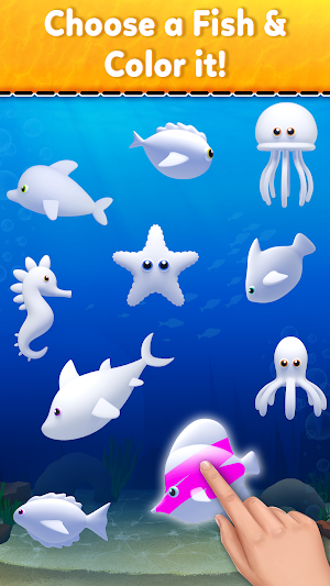 Fish Aquarium Coloring Games Screenshot 1