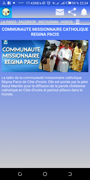 RADIO REGINA PACIS Screenshot 1