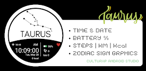 Taurus Zodiac Sign Watch Face Screenshot 3