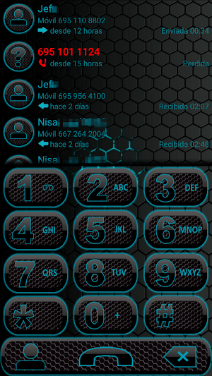THEME DARK SPACE HOLO EXDIALER Screenshot 0