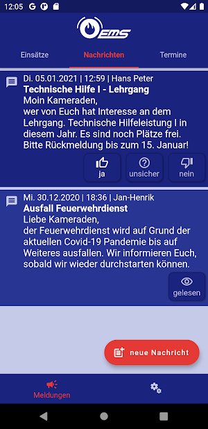EMS-Alarm von Einsatzmeldesystem.de Screenshot 2