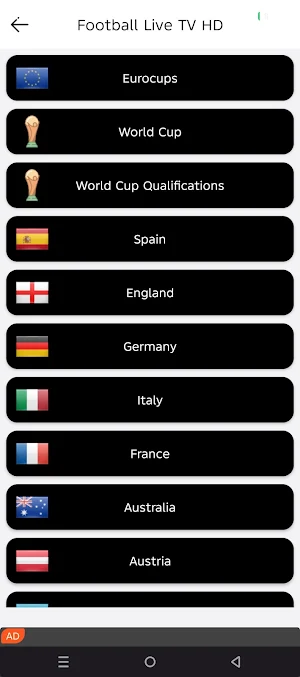 CricFy -  Football Live TV HD Screenshot 2