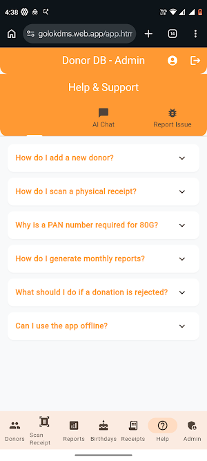 Golok DMS: Donor Management Screenshot 3