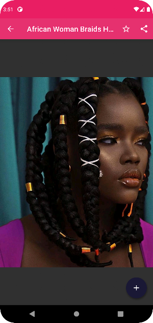 African Woman Braids Hairstyle Screenshot 2