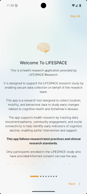 LIFESPACE Research Screenshot 1