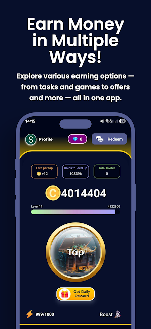Tap Treasure: Play & Earn Screenshot 2