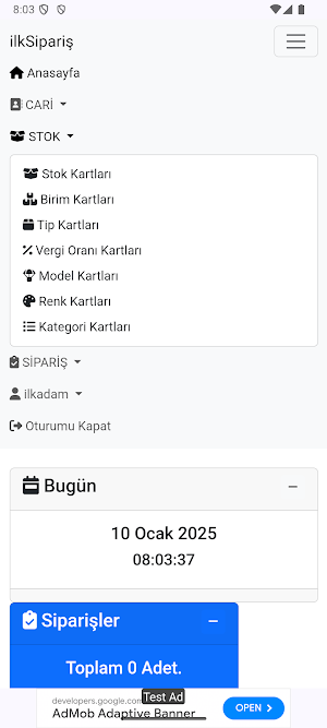 ilkSipariş - Sipariş Yönetimi Screenshot 2