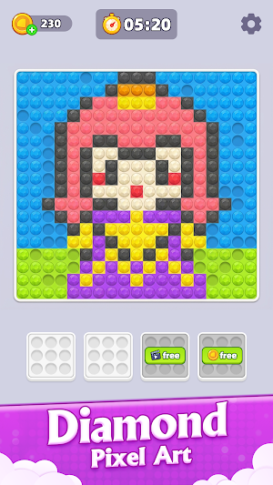 Diamond Pixel Art: Sort Puzzle Screenshot 1