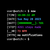 *nix Terminal Watch Face
