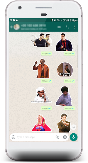 Friends TV Show Stickers for WhatsApp Screenshot 2