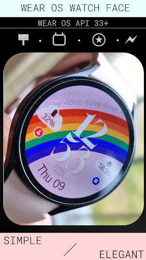Rainbow 2 digital watch face Screenshot 2