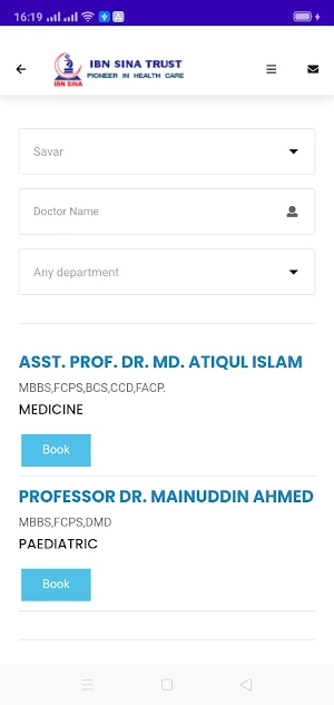 Ibn Sina Doctor Appointment Screenshot 3