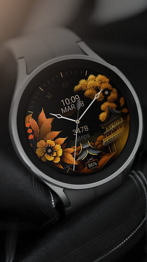 Japan Floral watch face Screenshot 3