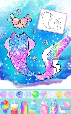 Coloring Glitter Princess Screenshot 2