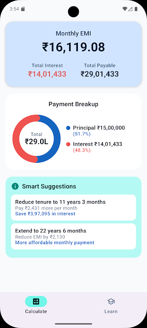 Loan EMI Calculator Planner Screenshot 3