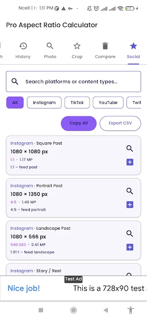 Pro Aspect Ratio Calculator Screenshot 2