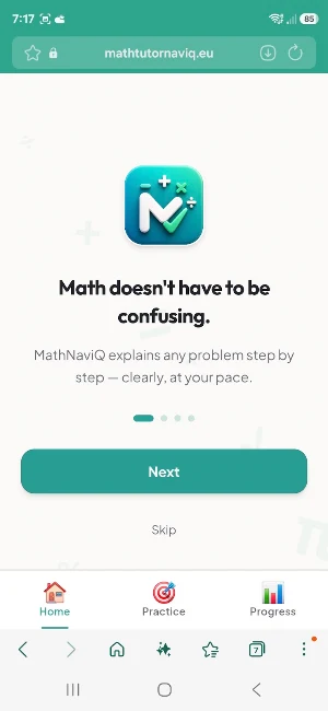 MathsNaviQ Tutor Screenshot 1
