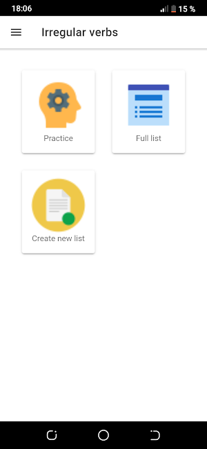 Irregular verbs- Phrasal verbs Screenshot 1