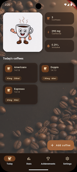 Kafein – Coffee Tracker Screenshot 0