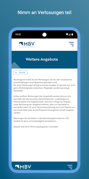 MBV Verlosung Screenshot 1