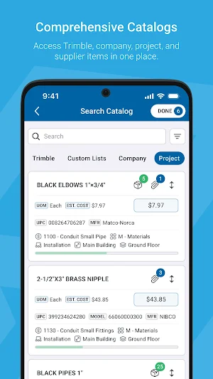 Trimble Materials Screenshot 1