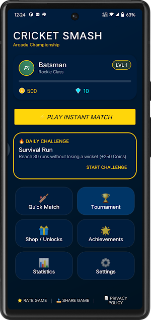 Smash Cricket Shot Screenshot 1
