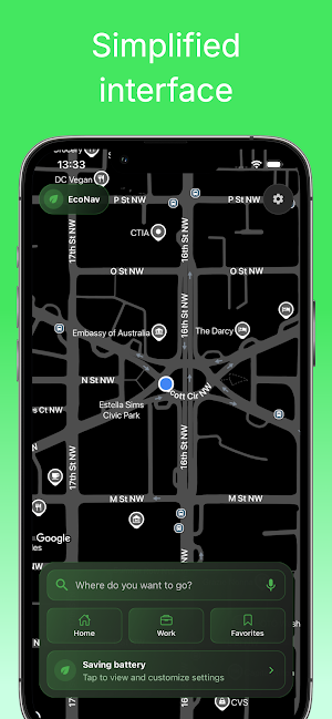 EcoNav: Battery Saving Maps Screenshot 0