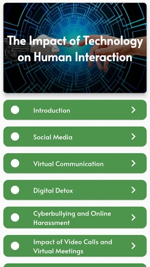 Tech on Human Interaction Screenshot 0