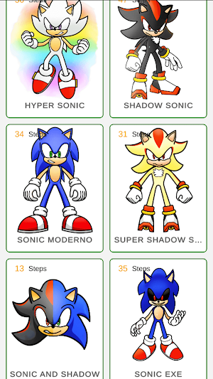 How to draw sonik characters Screenshot 1