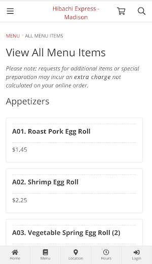 Hibachi Express - Madison Screenshot 1