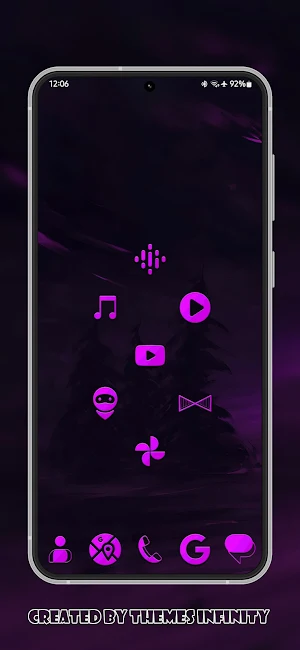 Pink Waves Icons Screenshot 1