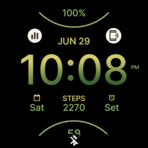 Sporty Army Green Watch Face Screenshot 3