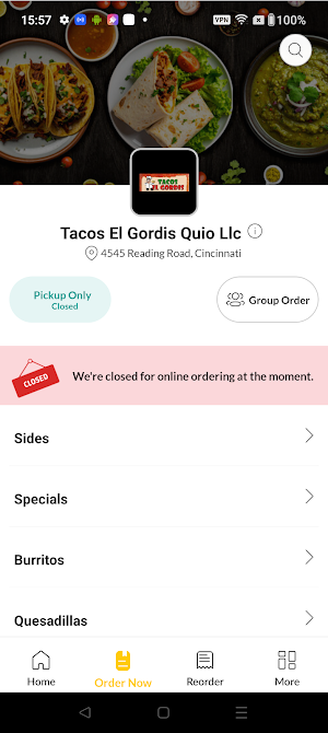 Tacos El Gordis Quio Llc Screenshot 1