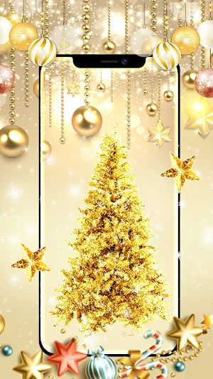 Gold Christmas Theme Screenshot 1